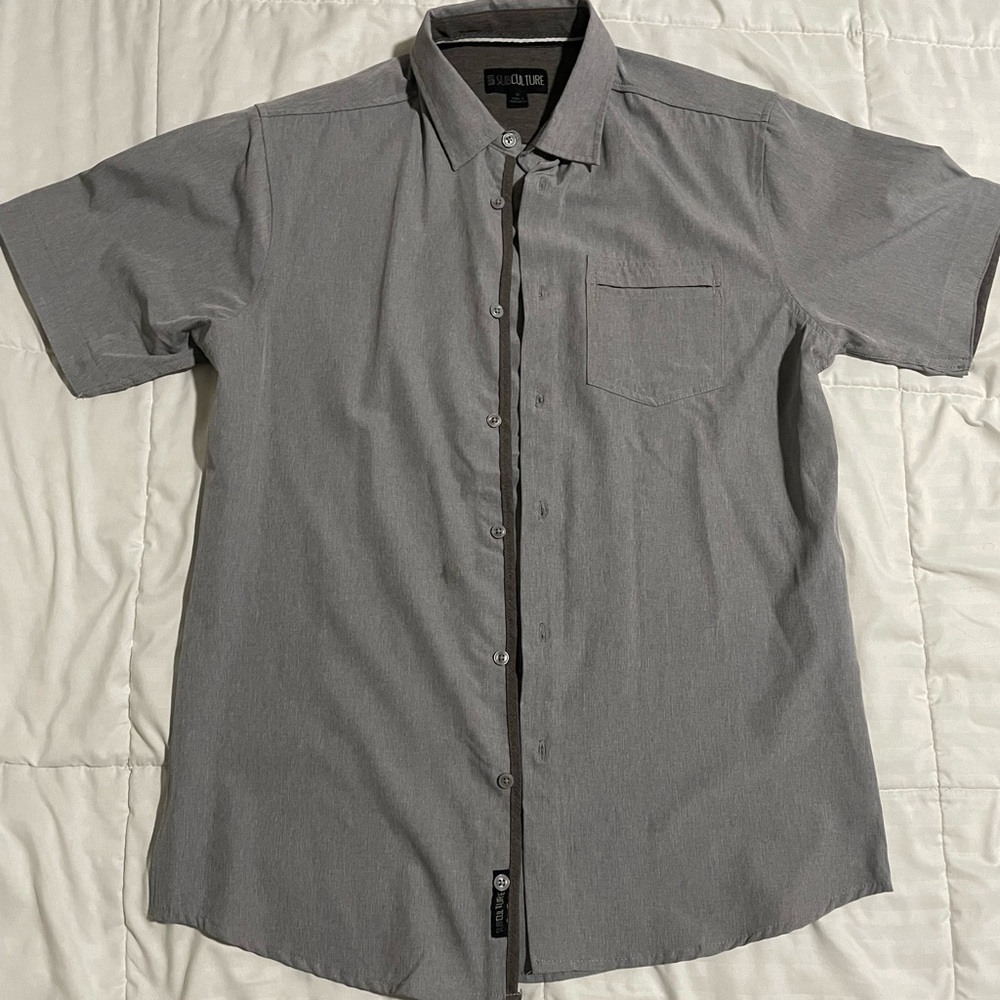 Subculture Gray Button-Up Shirt